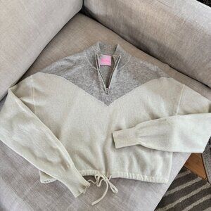 Crush Cashmere Peja Half Zip Sweater